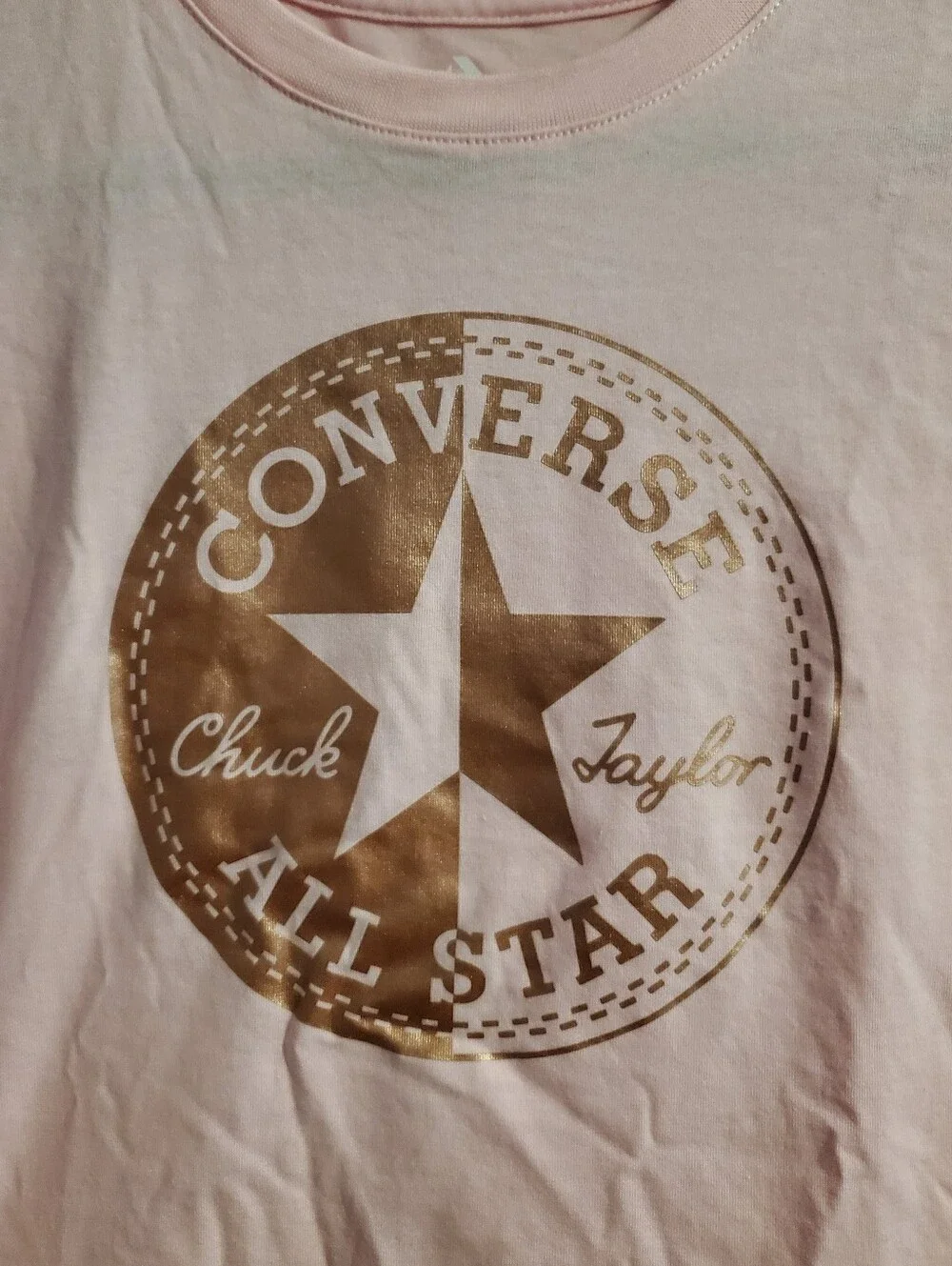 5 for $25 | NWT Converse Big Girls Cherry Blossom Boxy Rose Gold Logo Tee